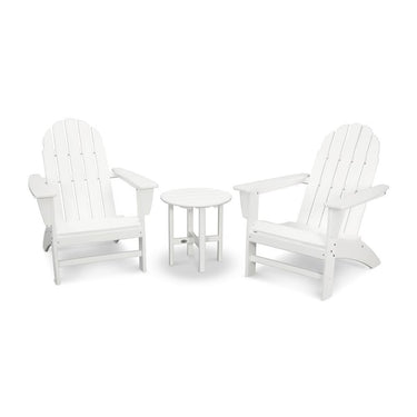 POLYWOOD Vineyard 3-Piece Adirondack Set - White